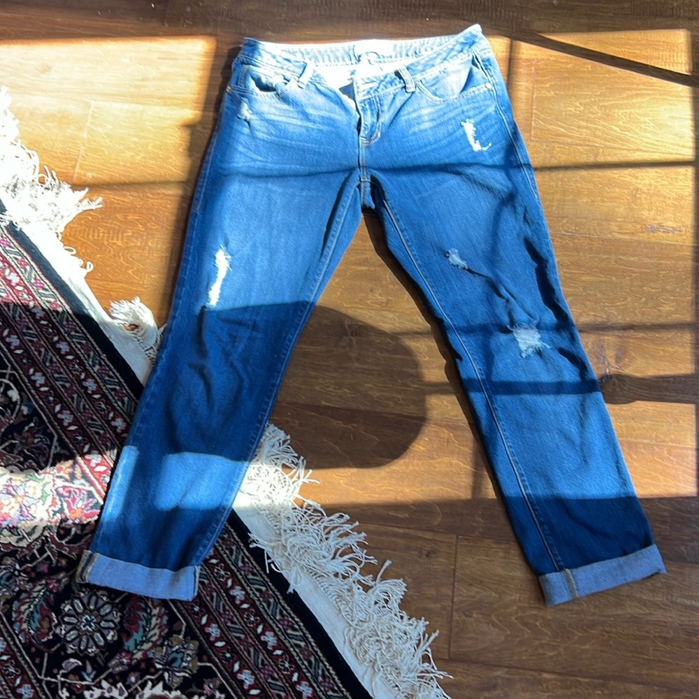 Adorable, ankle cuffed jeans, boyfriend slim